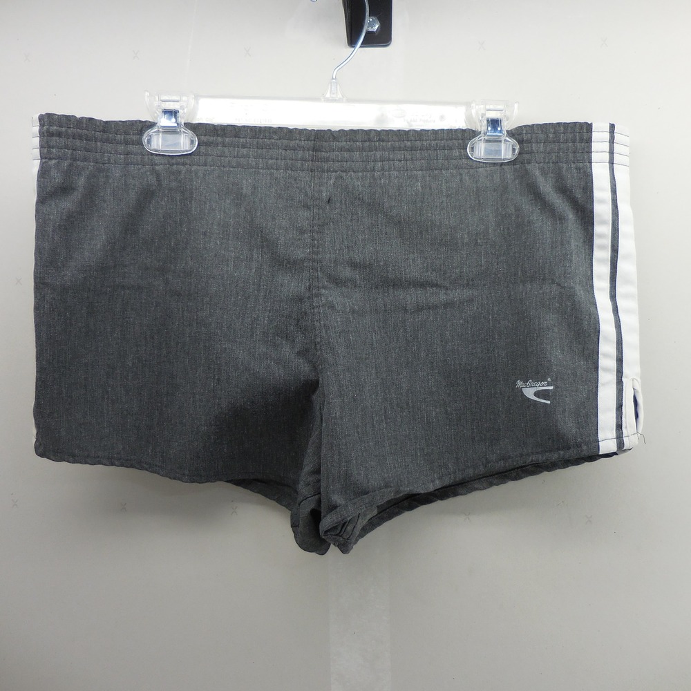 VTG MacGregor Mens Medium‎ Running Shorts Gray 3 Striped Lined 80s 90s Retro